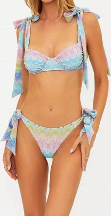 Beach Riot Lucy Bikini Bottom In Sunset Chevron
