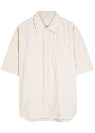 Norse Projects Fil Coup&eacute; Stretch-cotton Shirt - Ecru - XL