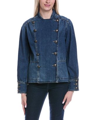 Free People Imogene Denim Officer Jacket