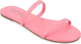 Journee Collection Adyrae Slide Sandal in Pink at Nordstrom Rack, Size 7.5