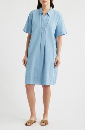 Eileen Fisher Organic Cotton Denim Dress in Light Wash at Nordstrom, Size Xx-Small
