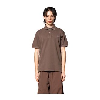 ERL Polo Shirts, male, Brown, Size: S Polo Tee Knit