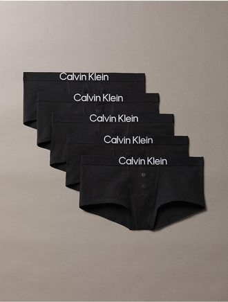 Calvin Klein Womens Maximum Cotton 5-Pack Boyshort - Black - XS