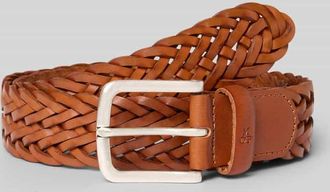 Marc O'Polo Flechtg&uuml;rtel aus Leder Modell Clemens in Cognac, Gr&ouml;&szlig;e 100