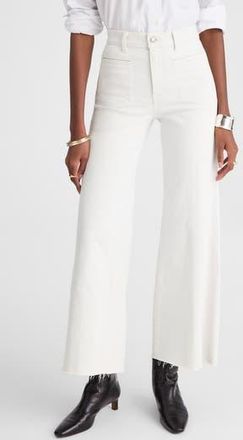 Madewell The Flared Wide Leg Crop Jeans in Vintage Ivory at Nordstrom Rack, Size 32