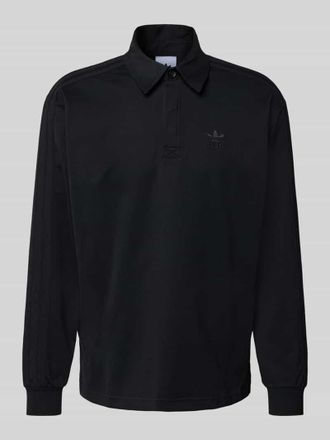 adidas Originals Regular Fit Poloshirt mit Label-Stitching in Black, Gr&ouml;&szlig;e L