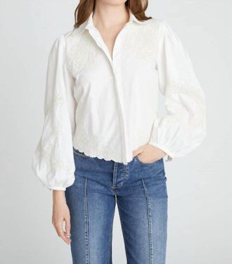 Free People Poplin Top In Raised Rodeo