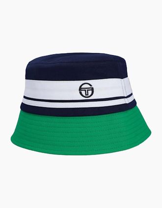 Sergio Tacchini Mens Sergio Tacchini Newsford Bucket Hat Maritime Blue/White/Fern Green - Size: ONE size