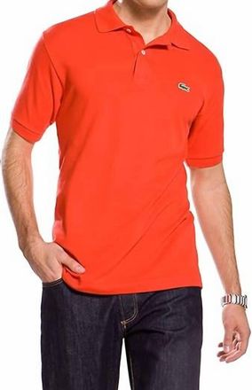 Lacoste Legacy Short Sleeve Pique Polo Shirt In Sierra Red