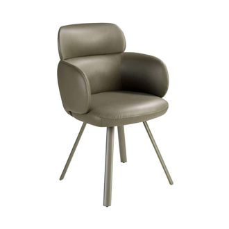 Angel Cerd&aacute; Swivel Dining Chair in Leatherette in Green