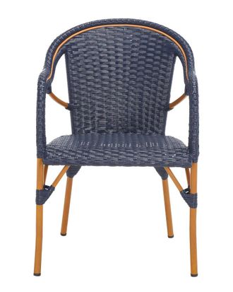 Safavieh Set Of 2 Outdoor California Navy Arm Chairs