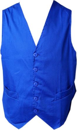 Black Pepper Hospitality Style Plain Waist Coat for Waiters, Bar Staff, Fancy Dress Party, Royal Blue, 2XL