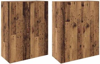 vidaXL Wall Mounted Cabinets 2 pcs Old wood 69.5 x 34 x 90 cm Vidaxl