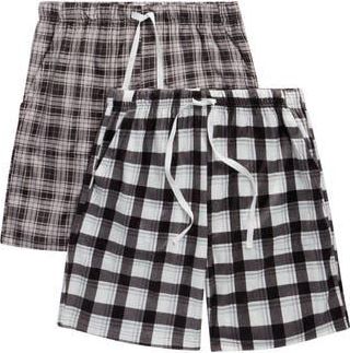Geoffrey Beene 2-Pack Assorted Plaid Pajama Shorts in Grey Multi at Nordstrom Rack, Size X-Large
