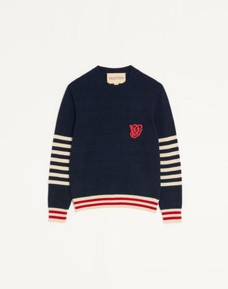 Valentino Valentino Wool Sweater With VG Embroidery