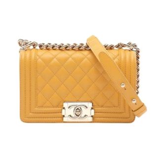 Chanel Pre-owned Vintage Crossbody Bag - Dames - Pre-owned - Geel - Maat: ONE Size Leer