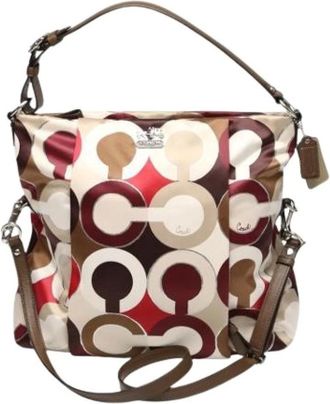 Coach Pre-owned Shoulder Bags, female, Multicolor, Size: ONE SIZE Pre-owned Nylon Shoulder Bag