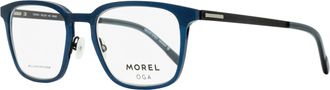 MOREL Mens Oga Arvika Eyeglasses 10204O BN08 Blue/Black 52mm