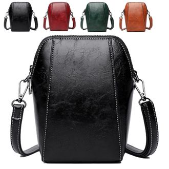 Generic Womens Soft Leather Mobile Phone Bag messenger Bag,Leather Crossbody Phone Purse with Adjustable Strap,Water-Resistant PU,Multiple Card Slots,for Dail