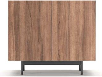 HERDASA Herdasa - Mueble auxiliar 2 puertas abatibles modelo 601-1 acabado en nogal claro. 78 cm (alto) x 90 cm (ancho) x 34 cm (prof.)