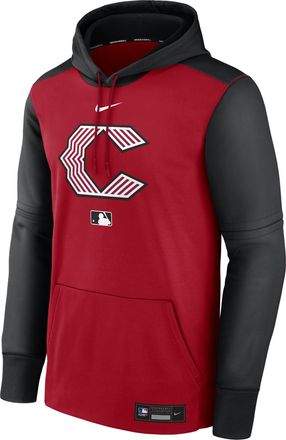 Nike Mens Cincinnati Reds Authentic Collection City Connect Nike Therma MLB Pullover Hoodie in Red | NAC30JCIRED-YQN