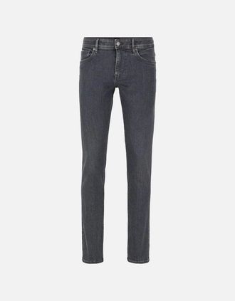 HUGO BOSS Mens Charlestone4 Extra Slim Fit Dark Grey Jeans