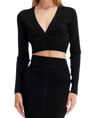 Mother of All Elsa Knit Top In Black