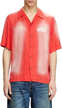 Diesel S-Elly Camp Shirt in Formula Red at Nordstrom, Size 42 Us