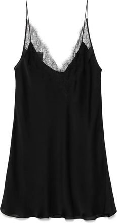 Carine Gilson Camicia da notte in seta - Nero