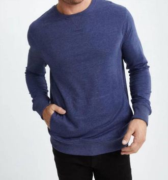 Stone Rose Cozy Sweater In Denim Blue