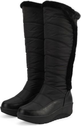 Generic Womens Winter Boots, Fashionable Warm Lined Knee-High Snow Boots with Wedge Heel Waterproof Non-Slip Winter Boots Comfortable Outdoor Snow Shoes for E