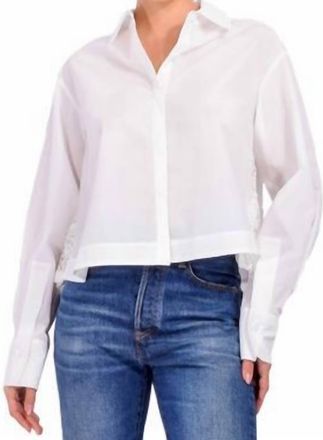 SIMKHAI Kacey Cotton Lace Shirt In Ivory