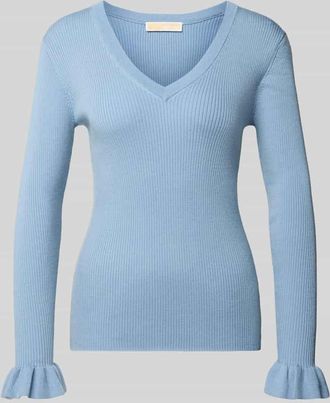 Michael Kors Slim Fit Pullover aus Woll-Mix in Hellblau, Gr&ouml;&szlig;e XL
