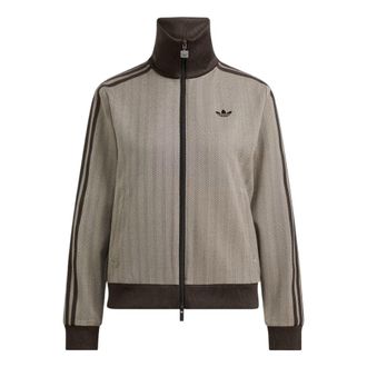 adidas (WMNS) adidas Track Top OG Tweed Jacket Asia Sizing Light Brown KX1868