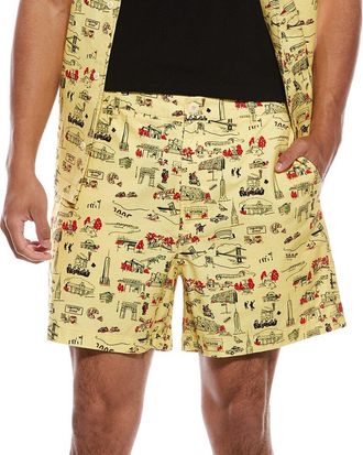 Rowing Blazers Flat Front Linen-Blend Short