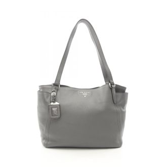 Prada Gray Vitello Daino Tote Bag (Pre-Owned)