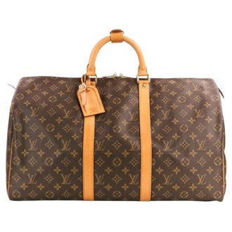 Louis Vuitton Brown Monogram Canvas Boston Bag (Pre-Owned)