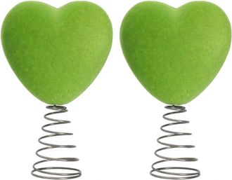 OEM Adorno Verde En Forma De Coraz&oacute;n Para La Punta Del &Aacute;rbol De Navidad La-2
