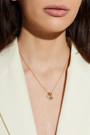 Tory Burch Short Necklace With Shimmering Crystals, Womens, Gold