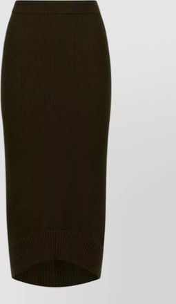 Victoria Beckham fine-knit ribbed high-rise wool midi skirt