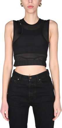 McQ by Alexander McQueen Panelled Design Sport Top - Black