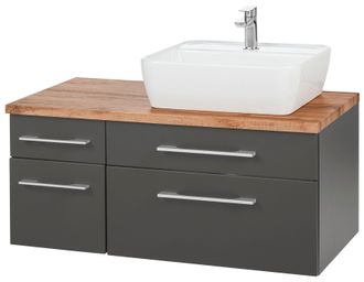 WELLTIME Waschbeckenunterschrank »Davos« Badmöbel, Waschtisch inkl. Waschbecken, Breite 90 cm