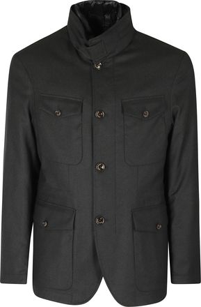 Montecore Green Duck Down Padded Wool Jacket