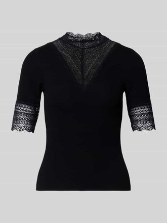 Only Slim Fit T-Shirt aus Viskose-Mix Modell Tilde in Black, Gr&ouml;&szlig;e XL