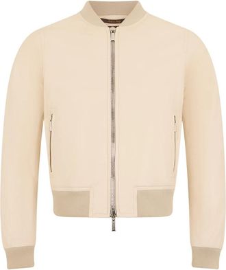 Moorer Bomberjack - Dames - Bomber jackets - Beige - 3XS - Leer - Jassen
