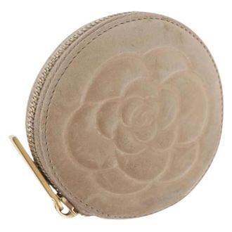 Chanel Pre-owned Vintage Portemonnee - Dames - Vintage Accessoires - Beige - ONE Size - Leer - Vintage