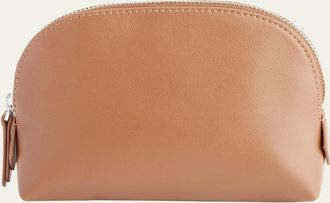 Royce Leather Monogrammed Compact Leather Cosmetic Bag