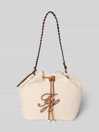 Tommy Hilfiger Beuteltasche aus reinem Leinen in Sand, Gr&ouml;&szlig;e 1