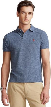 Polo Ralph Lauren Custom Slim Fit Mesh Polo Mens Clothing Classic Royal Heather : 2XL, Cotton/Mesh/Pique