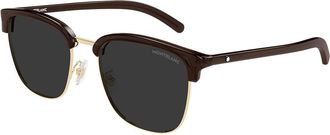 Montblanc MB0488SA Asian Fit 002 Mens Sunglasses Size 55